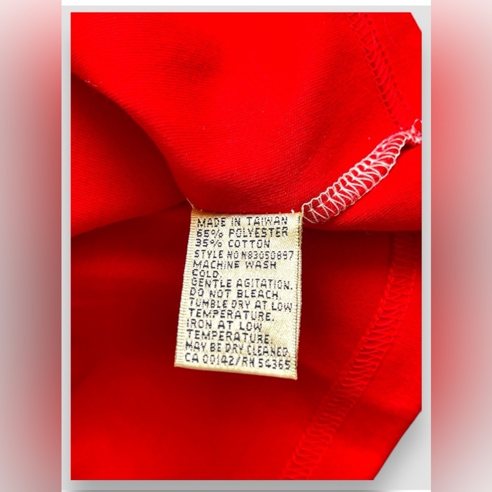 Allison Daley Petite Women’s Red and White Polo Shirt 3/4 Zip Size Lg Petite NWT - Picture 6 of 6